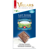 Швейцарский молочный шоколад Villars, без добавления сахара