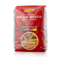 Паста "Пенне Ригате Триколор" томатно-шпинатная PRIMO GUSTO 500 г.