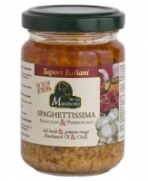 Соус чесночный с жгучим перцем на оливковом масле 130 гр (Spaghettissima aglio olio & peperoncino (in olio di oliva)