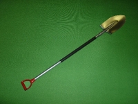 Лопата титановая  штыковая сварная усиленная, с прямым алюминиевым черенком