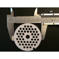 Решетка № 8 керамическая для мясорубок Bosch, Zelmer, Bork (D-61,5 mm раб. отв. 5 мм)