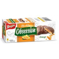 Bergen печенье "Obsession orange" с апельсиновым желе в молочном шоколаде