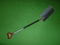 Лопата титановая совковая удлиненная с алюминиевым черенком